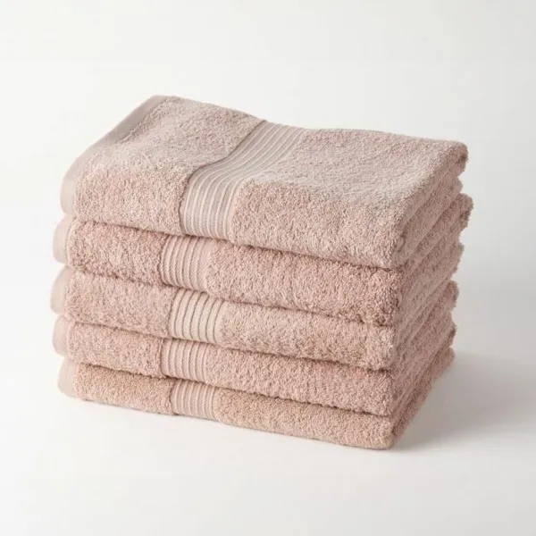 Dvieļu komplekts TODAY 100% kokvilnas 70 x 130 cm Rozā (5 gb.)