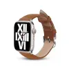 Crong Noble Band - Genuine Leather Strap for Apple Watch 44/45/46/49 mm (Mocha)