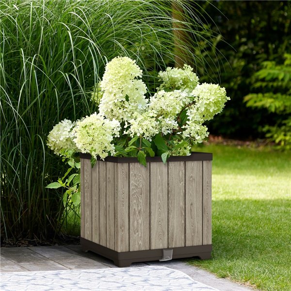 Planter Keter 262635 Oak Resin Plastic Squared