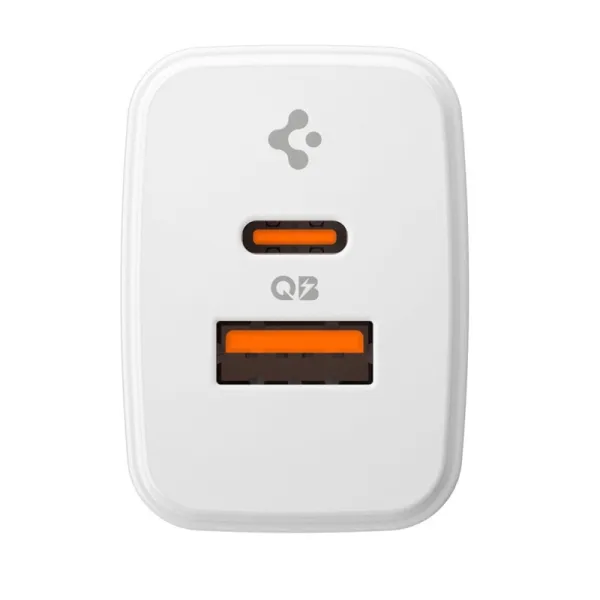 Spigen Essential EE202EU GaN Pro - USB-C + USB-A 20W Wall Charger (White)