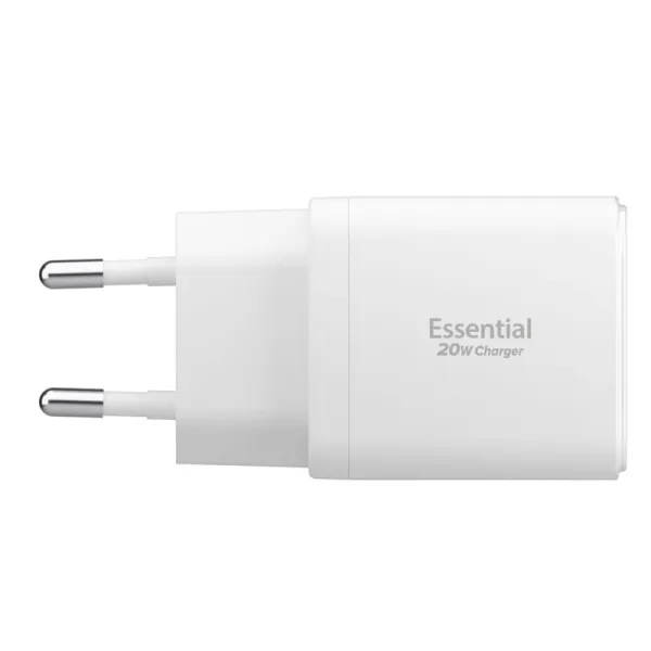 Spigen Essential EE202EU GaN Pro - USB-C + USB-A 20W Wall Charger (White)