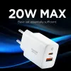 Spigen Essential EE202EU GaN Pro - USB-C + USB-A 20W Wall Charger (White)