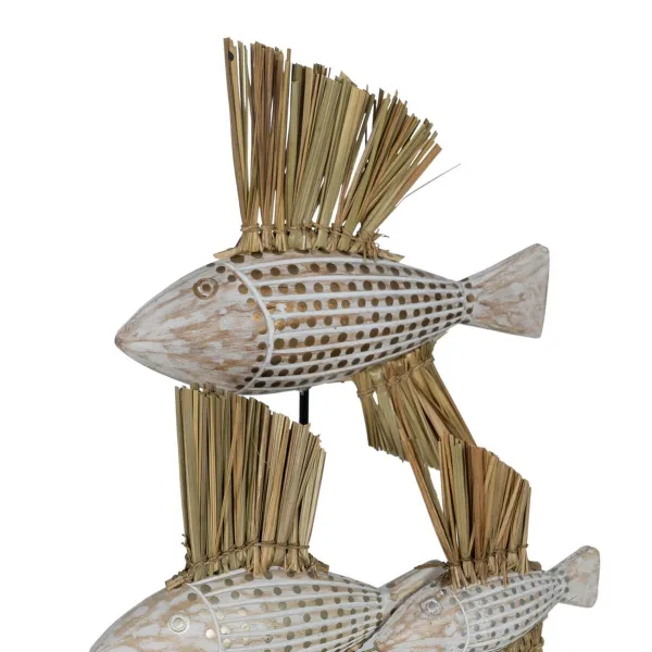 Dekoratyvinė figūrėlė Balta Ruda Natūralus Žuvis 30 x 10 x 40 cm