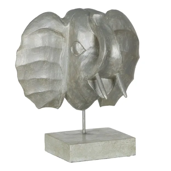 Декоративная фигура Серебристый Слон 35 x 21 x 35 cm