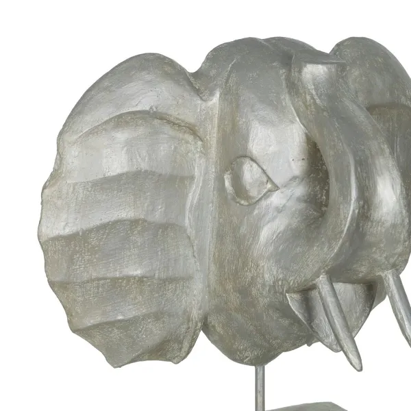 Dekoratīvās figūriņas Sudrabains Zilonis 35 x 21 x 35 cm