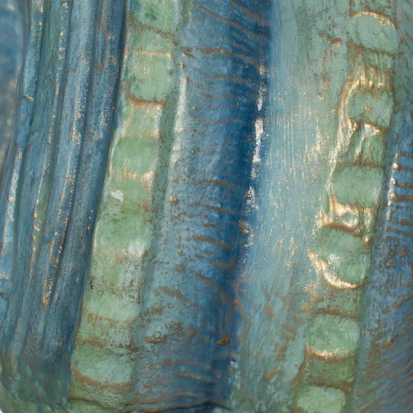 Dekoratīvās figūriņas Zils Brūns Zaļš Gliemežvāks 38 x 20 x 33 cm