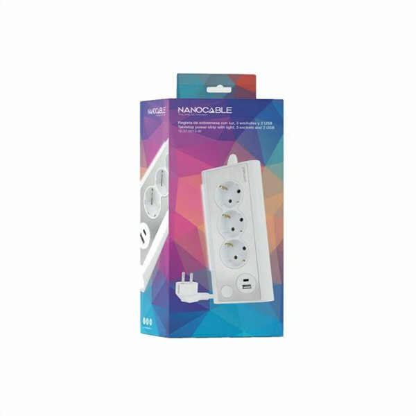 Schuko Multiadapter 3 Pistikule NANOCABLE 10.37.0013-W