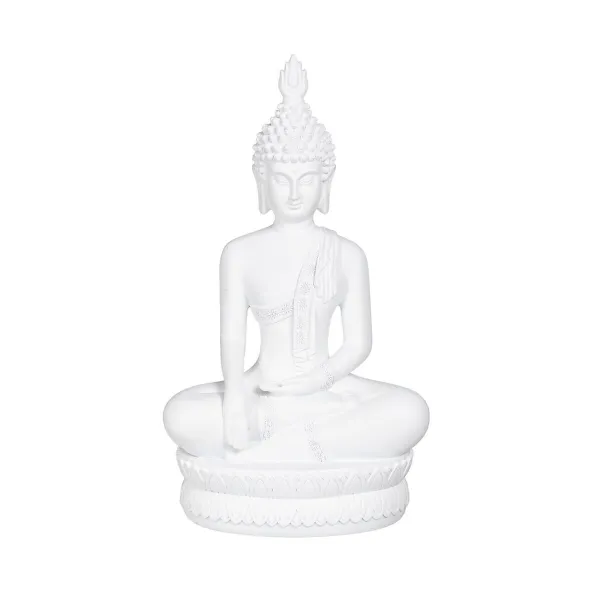 Dekoratīvās figūriņas Balts Buda 19,2 x 12 x 32,5 cm