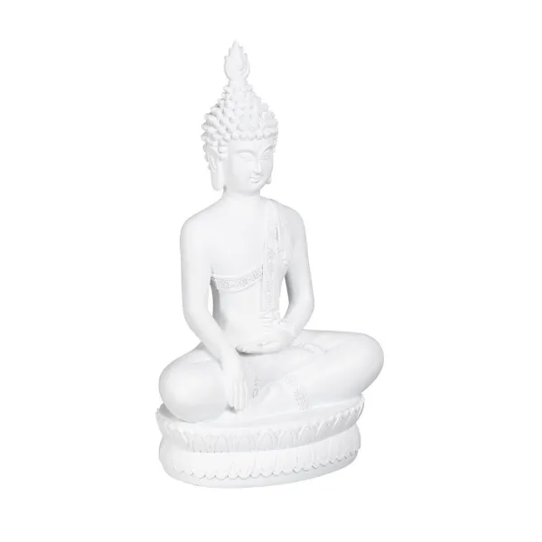Dekoratīvās figūriņas Balts Buda 19,2 x 12 x 32,5 cm