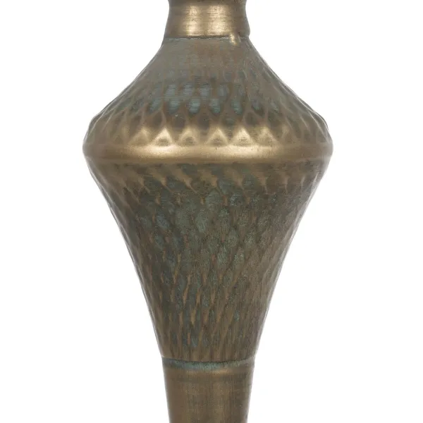 Подсвечник Позолоченный Железо 14 x 14 x 59 cm