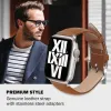 Crong Noble Band - Genuine Leather Strap for Apple Watch 44/45/46/49 mm (Mocha)
