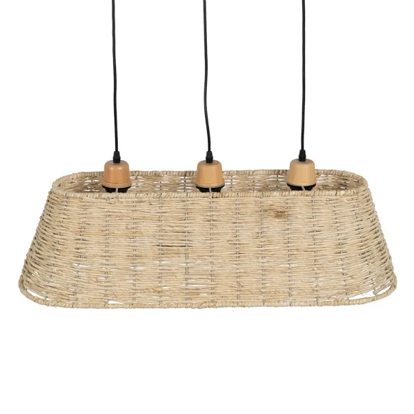 Kattolamppu Musta Luonnollinen Rauta 220-240 V 77 x 27 x 92 cm