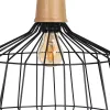 Pakabinamas apšvietimas Juoda Natūralus Medžio Geležis 220-240 V 36 x 36 cm