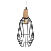 Ceiling Light Black Natural Wood Iron 220-240 V 20 x 19,5 cm