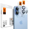 Spigen Optik Pro GLAS.TR EZ Fit Camera Protector 2-Pack - Glass Lens Protector for iPhone 16 / 16 Plus / 17 (2 pcs) (Blue)