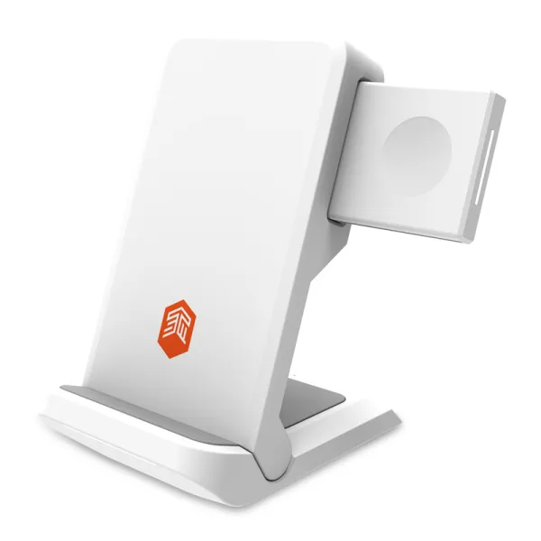 STM ChargeTree Go 3-in-1 Charging Station for Phone, AirPods, Apple Watch - White