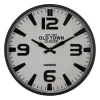 Wall Clock White Black Iron 46 x 46 x 6 cm