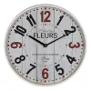 Sienas pulkstenis Balts Koks Stikls 40 x 40 x 4,5 cm