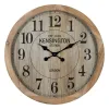 Настенное часы Натуральный Деревянный Стеклянный 60 x 60 x 6,5 cm