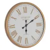 Sienas pulkstenis Balts Dabisks Dzelzs 60 x 60 x 6 cm