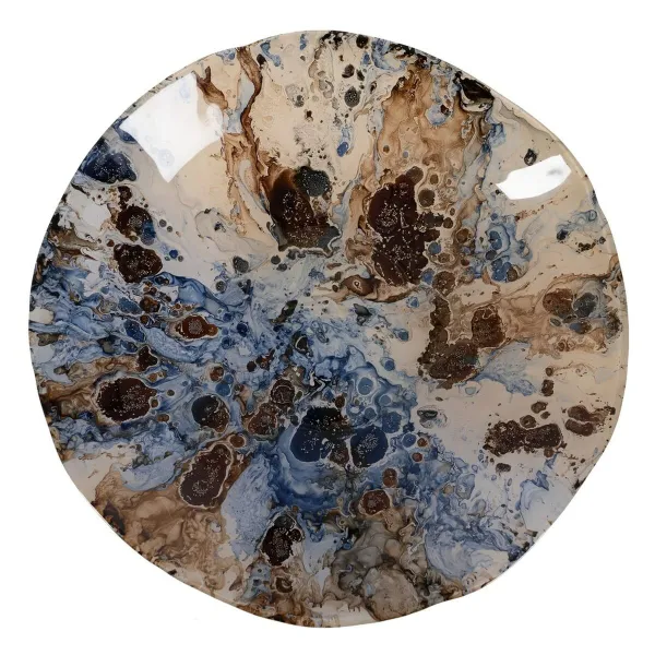 Galda rotājums Zils Brūns Stikls 29 x 29 x 5 cm