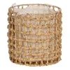 Set of Baskets Beige Cream Natural Fibre 45 x 45 x 45 cm (3 Units)