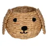 Корзина Пёс Чёрный Бежевый Натуральное волокно 27 x 27 x 19 cm