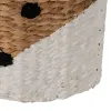 Kori Kettu Valkoinen Musta Beige Luonnonkuitu 30 x 11 x 33 cm