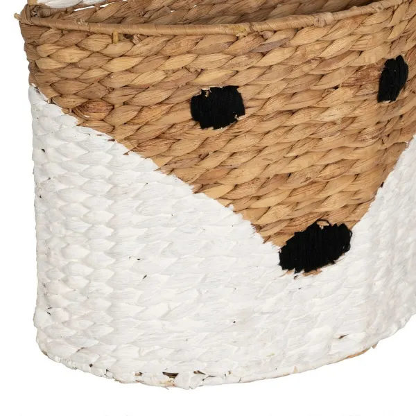 Krepšys Fox Balta Juoda Rusvai gelsva Natūralus pluoštas 30 x 11 x 33 cm