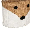 Kori Kettu Valkoinen Musta Beige Luonnonkuitu 30 x 11 x 33 cm