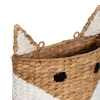 Kori Kettu Valkoinen Musta Beige Luonnonkuitu 30 x 11 x 33 cm