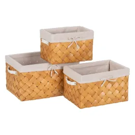 Korisetti Luonnollinen Puu Materiaali 39,5 x 30 x 24 cm (3 osaa)