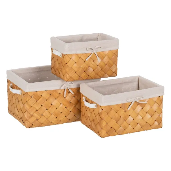 Korisetti Luonnollinen Puu Materiaali 39,5 x 30 x 24 cm (3 osaa)