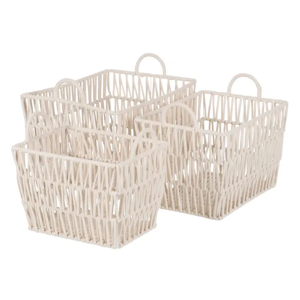 Grozu komplekts Balts Virve 45 x 35 x 36 cm (3 Daudzums)