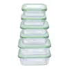 Alpina - Set of 6 glass food containers with lid lunchbox 370 ml / 640 ml / 1050 ml