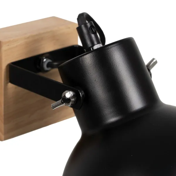 Sieninis apšvietimas Juoda Rusvai gelsva Medžio Geležis 220-240 V 21 x 14 x 17 cm