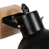 Sienas gaisma Melns Bēšs Koks Dzelzs 220-240 V 21 x 14 x 17 cm