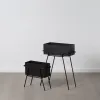 Набор кашпо Чёрный Железо 58 x 25 x 76 cm (2 штук)