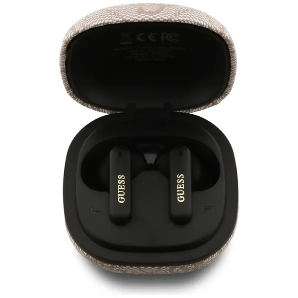 Guess 4G Classic Metal Logo - Bluetooth TWS ENC sluchátka + nabíjecí pouzdro (Rùžová)