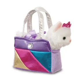 Fancy Pals – Plush Princess Cat with Pink Crown in Rainbow Bag 20 cm Eco-Friendly