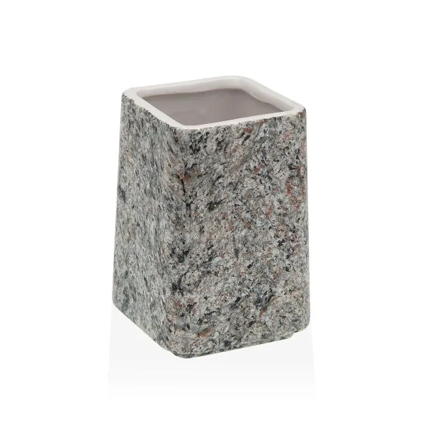 Dantų šepetėlio laikiklis Versa Pilka Keramikinis Plastmasinis 7 x 10 x 7 cm