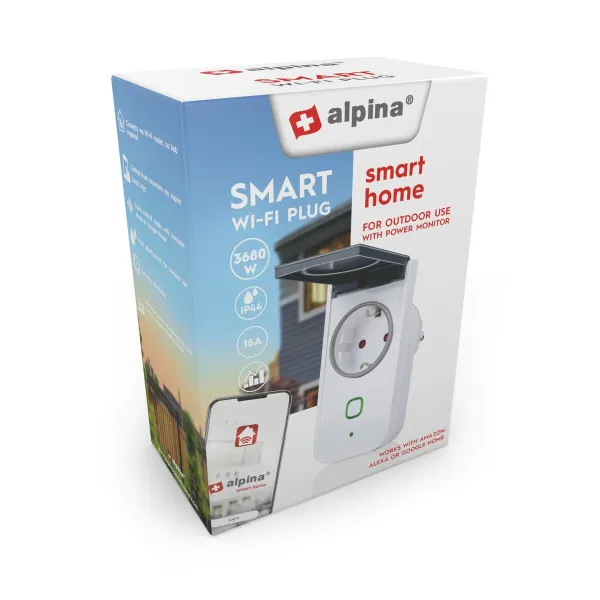 Älypistorasia Alpina Smart Home Ulkopuoli Wi-Fi 230 V 16 A