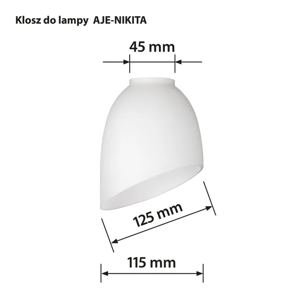 Lampunvarjostin Activejet BENITA Valkoinen Lasi 26 x 12 x 12,5 cm