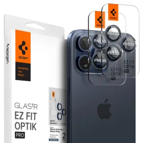 Spigen Optik Pro GLAS.TR EZ Fit Camera Protector 2-Pack - Lens protection glass for iPhone 15 Pro / iPhone 15 Pro Max / iPhone 1