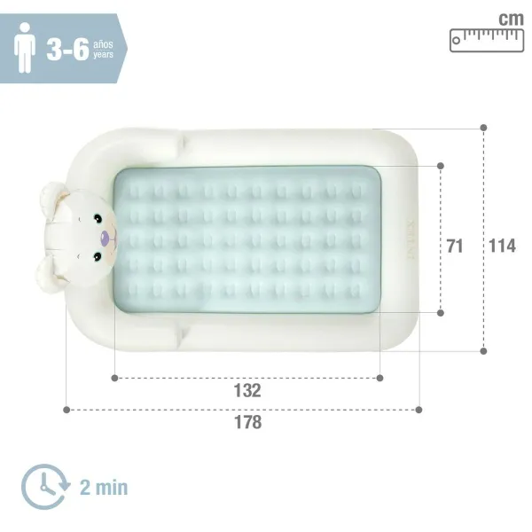 Надувная кровать Intex Junior Медведь 114 x 10 x 178 cm 3 штук