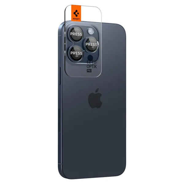 Spigen Optik Pro GLAS.TR EZ Fit Camera Protector 2-Pack - Lens protection glass for iPhone 15 Pro / iPhone 15 Pro Max / iPhone 1