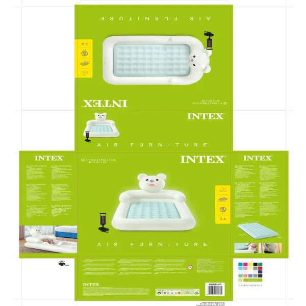 Надувная кровать Intex Junior Медведь 114 x 10 x 178 cm 3 штук