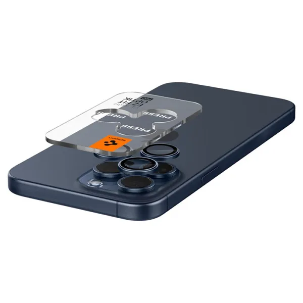 Spigen Optik Pro GLAS.TR EZ Fit Camera Protector 2-Pack - Lens protection glass for iPhone 15 Pro / iPhone 15 Pro Max / iPhone 1