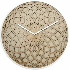 Wall Clock Nextime White Brown 50 cm