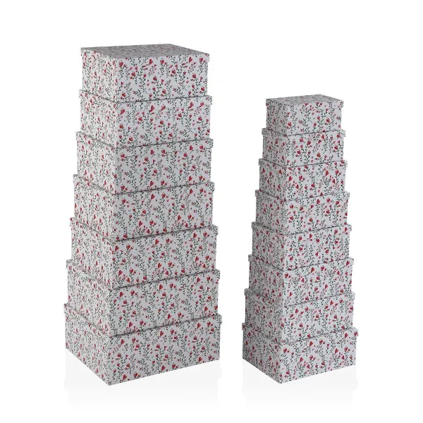 Universalių dėžučių rinkinys Versa Širdelės Kartonas 15 Dalys 35 x 16,5 x 43 cm